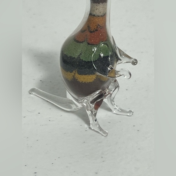 Small Blown Glass Sand Filled Kangaroo 3” - Picture 9 of 9